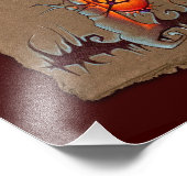 グレー紙スケッチ：ハグ、赤、フォトプリント フォトプリント            (角)