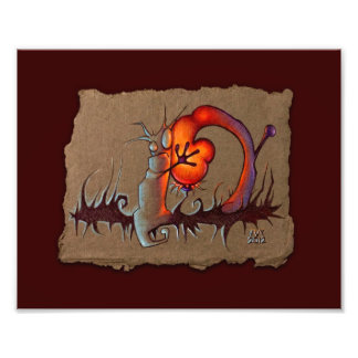 グレー紙スケッチ:ハグ、赤、フォトプリント フォトプリント