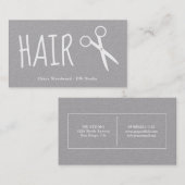 グレー紙ホワイトヘアドライザーズビジネスカード 名刺 (正面/裏面)