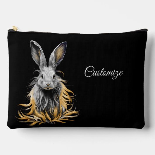 グレー素晴らしラビットオンファイア アクセサリーポーチ (正面)