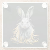 グレー素晴らしラビットオンファイア ガラスコースター (裏面)