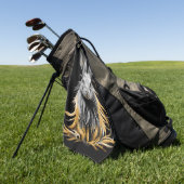 グレー素晴らしラビットオンファイア ゴルフタオル (グリーン)