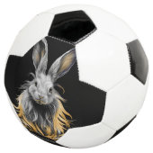 グレー素晴らしラビットオンファイア サッカーボール (3/4)