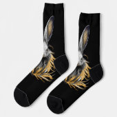 グレー素晴らしラビットオンファイア ソックス (左)