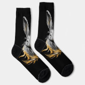 グレー素晴らしラビットオンファイア ソックス (右)