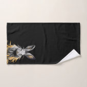 グレー素晴らしラビットオンファイア バスタオルセット (ハンドタオル)