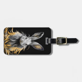 グレー素晴らしラビットオンファイア ラゲッジタグ (正面横)