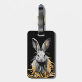 グレー素晴らしラビットオンファイア ラゲッジタグ (裏面縦)