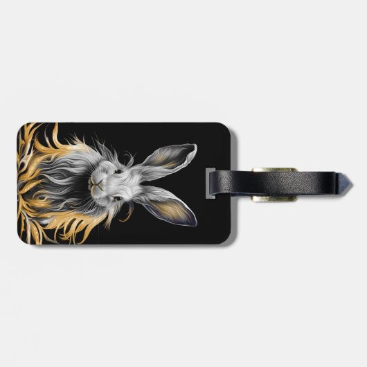 グレー素晴らしラビットオンファイア ラゲッジタグ (裏面横)