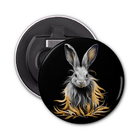 グレー素晴らしラビットオンファイア 栓抜き (正面)