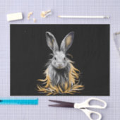 グレー素晴らしラビットオンファイア 薄葉紙 (クラフト)