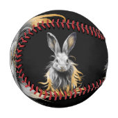 グレー素晴らしラビットオンファイア 野球ボール (正面左)