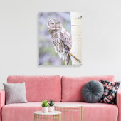 グレー素晴らし《植物》アスペンツリーブランチ キャンバスプリント (インサイチュ (リビング))