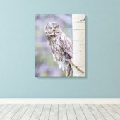 グレー素晴らし《植物》アスペンツリーブランチ キャンバスプリント (インサイチュ (ウッドフロア))