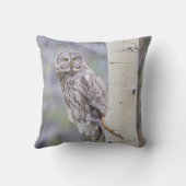 グレー素晴らし《植物》アスペンツリーブランチ クッション (裏面)