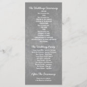 グレー素朴とピンクツリーブランチ結婚式 プログラム (裏面)