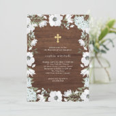 グレー素朴と白のフローラウッドの外観 | バプテスマ 招待状 (スタンド正面)