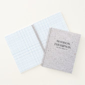 グレー素朴アンティークヴィンテージ紙テクスチャ ノートブック (内部)