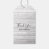 グレー素朴ウォーター色ピンクフローラブライダルシャワー ギフトタグ (裏面)