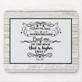 グレー素朴ウッドのキリスト教聖句が圧倒 マウスパッド