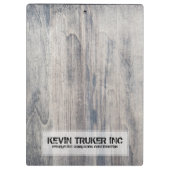グレー素朴ウッドテクスチャ建築&木工品 クリップボード (裏面)