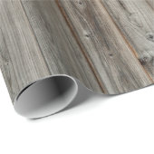 グレー素朴ウッドトーンラッピング紙 ラッピングペーパー (ロールコーナー)