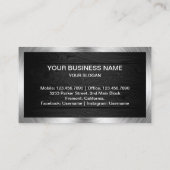 グレー素朴ウッド鋼家電修理 名刺 (裏面)