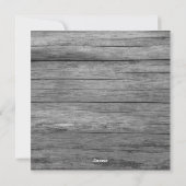 グレー素朴ウッド12フォトコラージクリスマス シーズンカード (裏面)