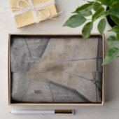 グレー素朴セピアバーンヴィンテージテクスチャ 薄葉紙 (ギフト)