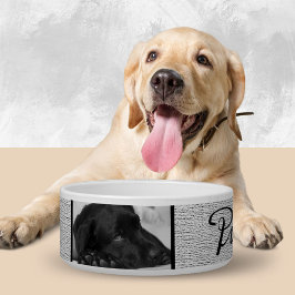 グレー素朴ドッグの名前ブラックスクリプト2写真 ボウル