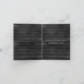 グレー素朴バーンウッドカントリーひまわりサンフラワーズ 招待状 (内部)