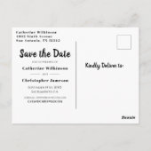 グレー素朴バーンウッドフローラ保存日 ポストカード (裏面)