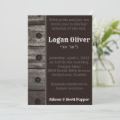 グレー素朴フェンス招待状 招待状 (スタンド正面)