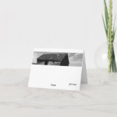 グレー素朴プレーリーバーンドグリーティングカード カード (裏面)