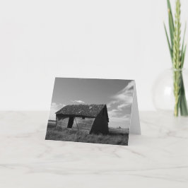 グレー素朴プレーリーバーンドグリーティングカード カード