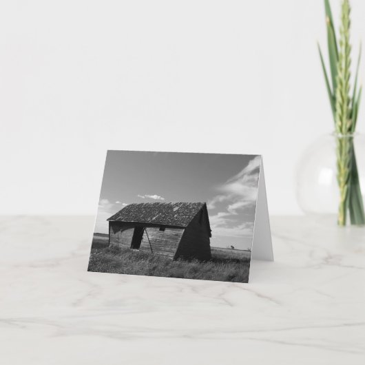 グレー素朴プレーリーバーンドグリーティングカード カード (正面)