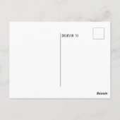 グレー素朴ベビー写真誕生発表葉書 ポストカード (裏面)