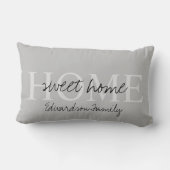 グレー素朴ホームのスイートファミリー名 ランバークッション (裏面)