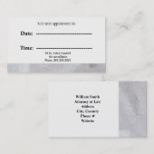 グレー素朴ミニマルプロフェッショナル 予約カード (正面/裏面)