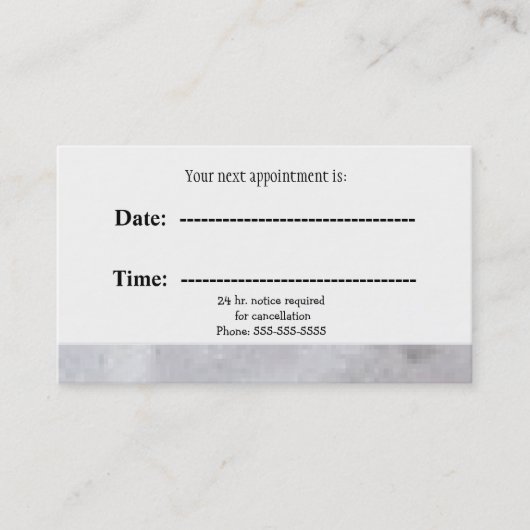 グレー素朴ミニマルプロフェッショナル 予約カード (正面)