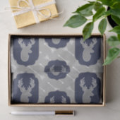 グレー素朴モダン鹿と白い矢印 薄葉紙 (ギフト)