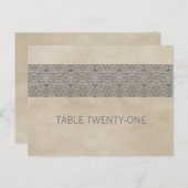 グレー素朴レーステーブル番号はがき ポストカード (正面/裏面)