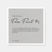 グレー結婚のパーソナライズされたおもしろい事実 スタンダードカクテルナプキン (正面)