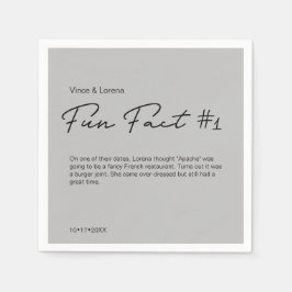 グレー結婚のパーソナライズされたおもしろい事実 スタンダードカクテルナプキン