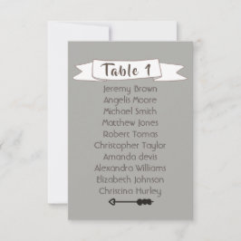 グレー結婚の座席表。 招待状