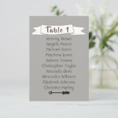 グレー結婚の座席表。 招待状 (スタンド正面)