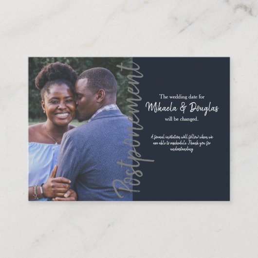 グレー結婚の延期カード アドバイスカード (正面)