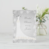 グレー結婚ブライダルシャワーの着物 招待状 (スタンド正面)
