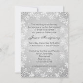 グレー結婚ブライダルシャワーの着物 招待状 (裏面)