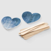 グレー結婚ブルーのモダン着色アートプログラムファン ハンドファン (組立なし)